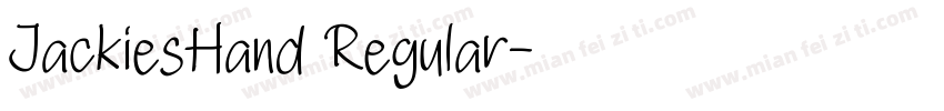 JackiesHand Regular字体转换